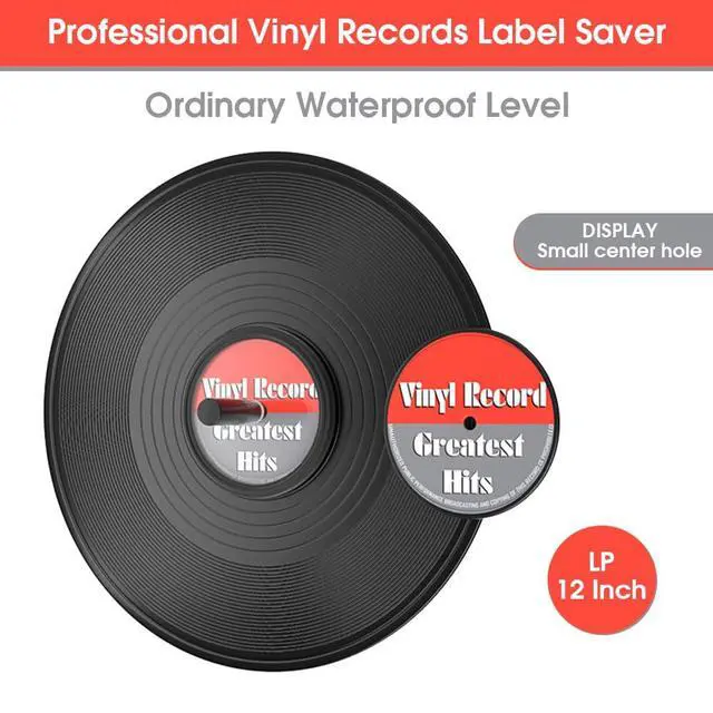 Alt view image 2 of 7 - LP Vinyl Record Label Saver Waterproof Cleaning Protector Clamp for 7, 10, 12 Records (Pro Black)