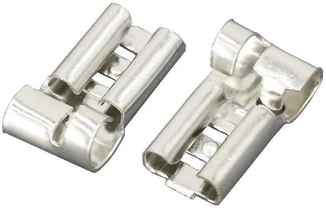 Main image of 50 PCS 4.8 Series Bend Buttons 4.8 * 0.5MM 187 Female Terminals Tinned
