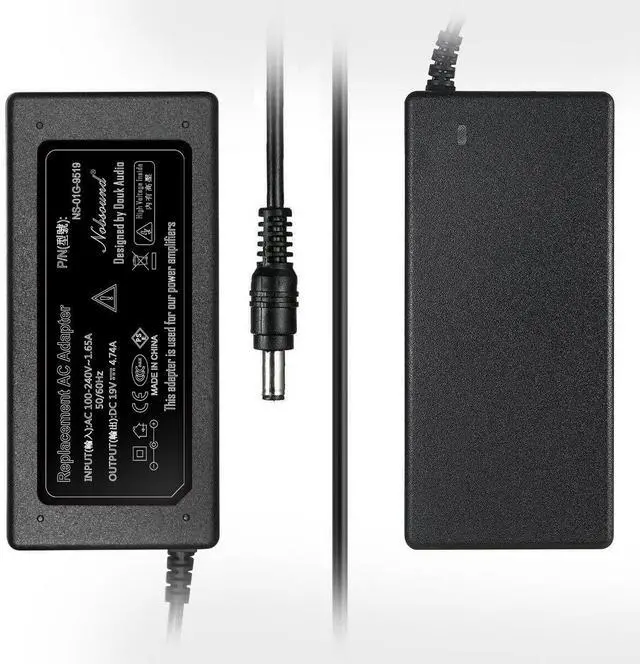 Alt view image 6 of 7 - DC 19V 4.74A 90W Power Supply Power Adapter Charger Universal 100-240V 50/60Hz AC Input for Amplifier Laptop DAC