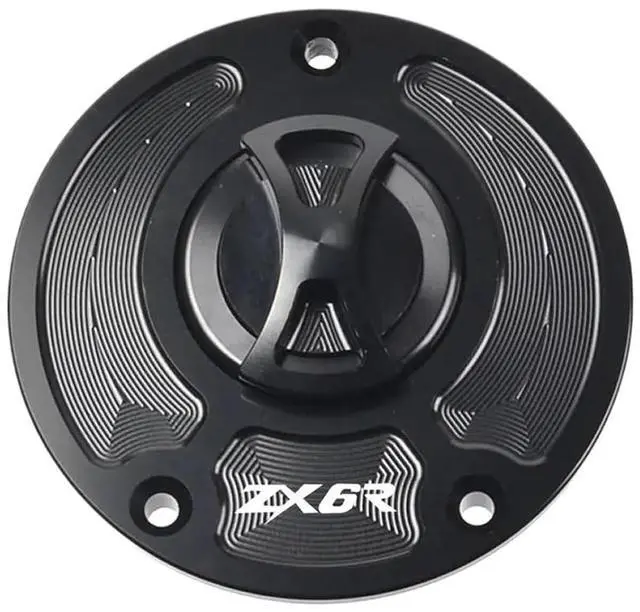 Main image of ZX6R Fuel Tank Cap Keyless Motorcycle Fuel Fit for Gas Tank Cap Cover Fit for Ninja ZX6R 636 ZX636R 2007-2018(Black)
