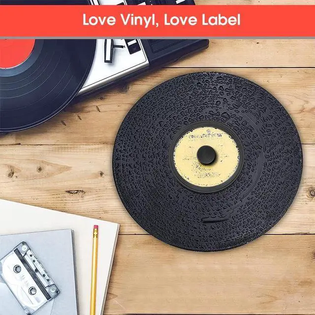 Alt view image 6 of 7 - LP Vinyl Record Label Saver Waterproof Cleaning Protector Clamp for 7, 10, 12 Records (Pro Black)