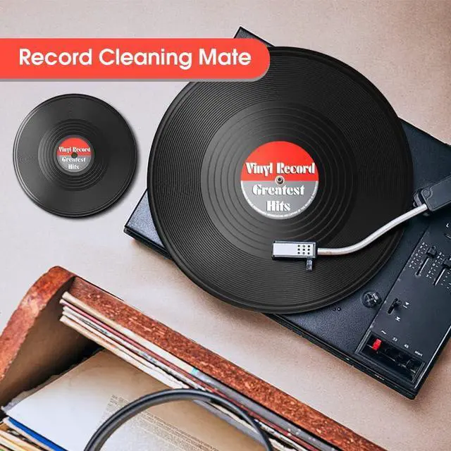 Alt view image 3 of 7 - LP Vinyl Record Label Saver Waterproof Cleaning Protector Clamp for 7, 10, 12 Records (Pro Black)