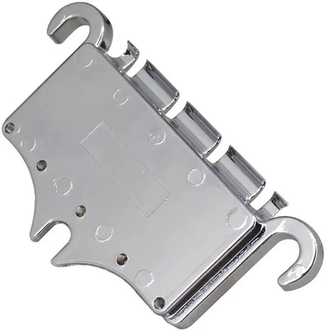 Alt view image 6 of 6 - 3 Point 4 String Bass Bridge Tailpiece Zinc Alloy Bridges With Saddle Replacement Parts for Gibson Style Bass(Black)