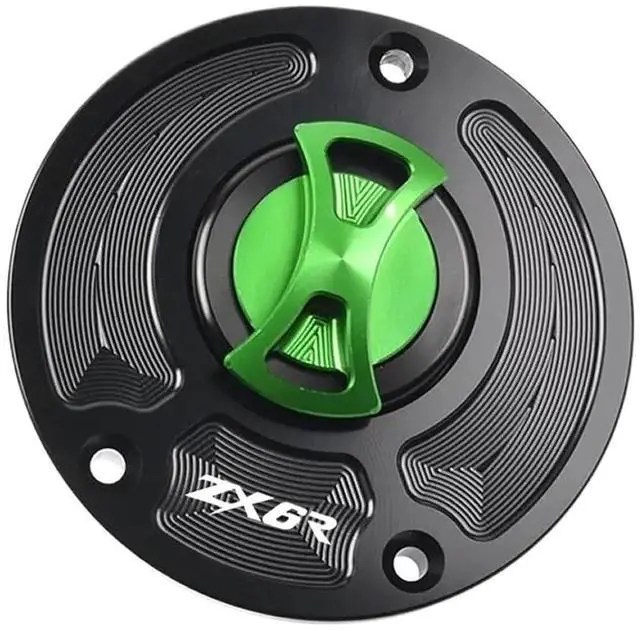 Alt view image 7 of 7 - ZX6R Fuel Tank Cap Keyless Motorcycle Fuel Fit for Gas Tank Cap Cover Fit for Ninja ZX6R 636 ZX636R 2007-2018(Black)