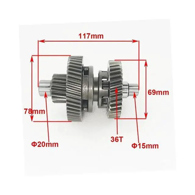 Alt view image 4 of 7 - Suitable for Reverse Gear Kit Assembly Gearbox Off-Road Quad Bike UTV GY6 150CC 200cc ATV Kart Engine Kart J(Driving Shaft Gear)