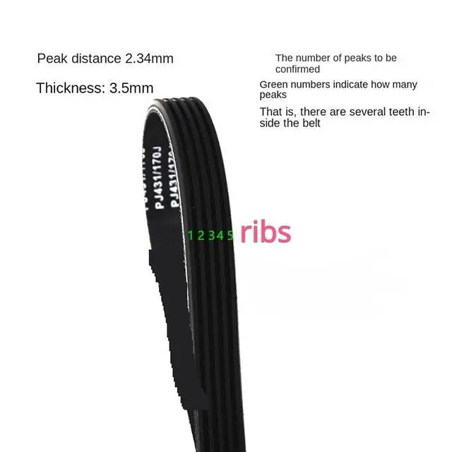 Alt view image 2 of 4 - PJ Rubber Conveyor Belt PJ960 PJ965 PJ970 PJ978 PJ980 PJ985 PJ991 PJ995 PJ1000(380J-PJ965,10ribs)