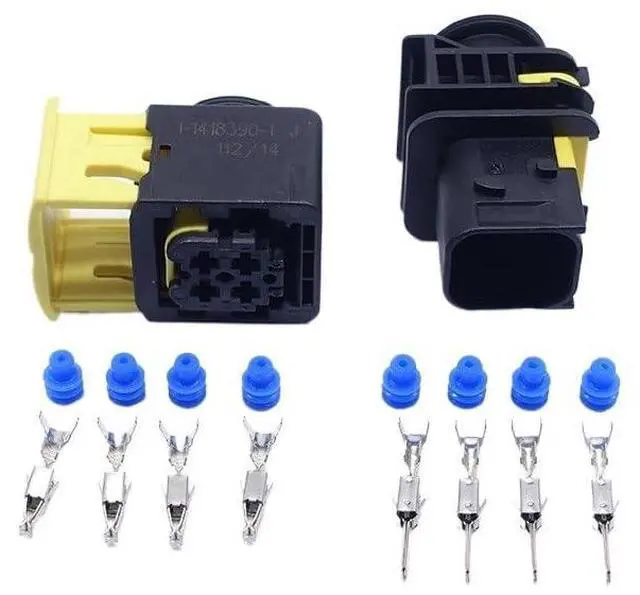 Alt view image 2 of 4 - Cars Connectors XG7046Y-3.5-11/21 4 Pin Female Water Proof Automotive Electric Connector 1-1418390-1(Female)