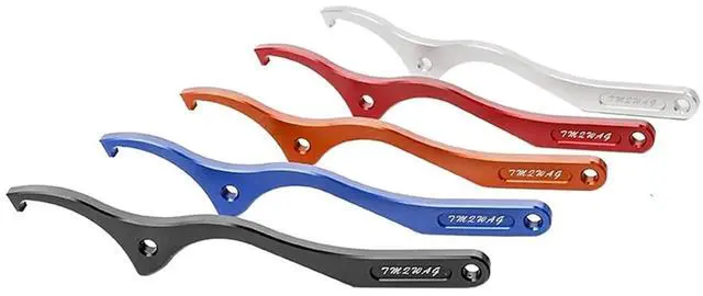 Alt view image 4 of 7 - Motorcycle Rear Damping Shock Absorber Spanner Wrench Tool Fit For KTM SX SXF EXC EXCF XC XCF XCW XCFW Fit For Husqvarna FC FE TC TE(Orange)