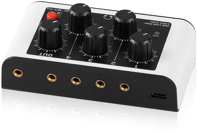Main image of Mini Stereo 4 Channel Line Mixer Headphone Monitoring Club Live Studio Recording