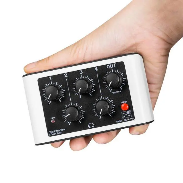 Alt view image 2 of 7 - Mini Stereo 4 Channel Line Mixer Headphone Monitoring Club Live Studio Recording