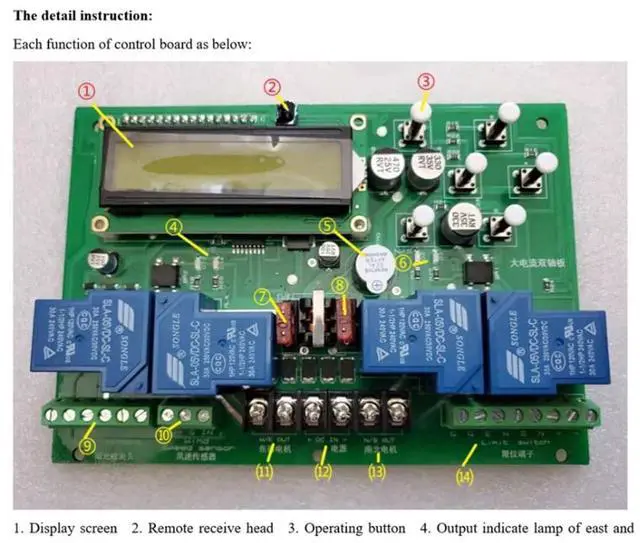Alt view image 4 of 7 - Dual Axis Solar Tracker Controller Sun Tracker Automatic Tracking Controller System Platform Tracking White