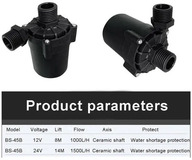 Alt view image 4 of 5 - JT-45B DC 12V 24V Solar Water Pump Max Lift 1500L/H Submersible Brushless Water Pump(24V)