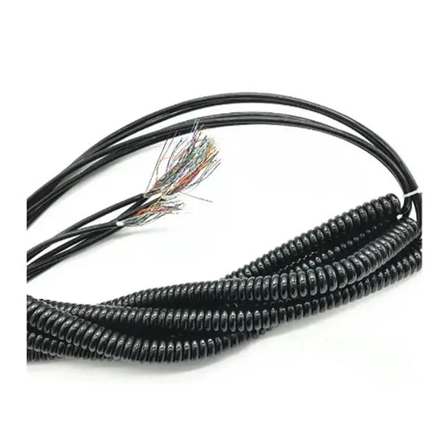 Alt view image 2 of 3 - 12 15 16 17 18 19 21 Cores Spring Spiral Cable Coiled Cable for CNC Handheld Encoder Manual Pulse Generator MPG(19cores Stretch 4-5m)