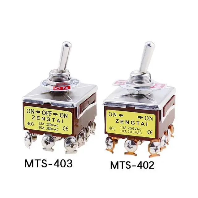 Alt view image 3 of 7 - LIHUA 1PCS E-Ten 403 High-end Rocker Button Switch 12Pin ON-Off-ON Silver Contact Copper Pin 12mm 250V 15A Rocker Toggle Switch(E-Ten 403 ON-Off-ON)