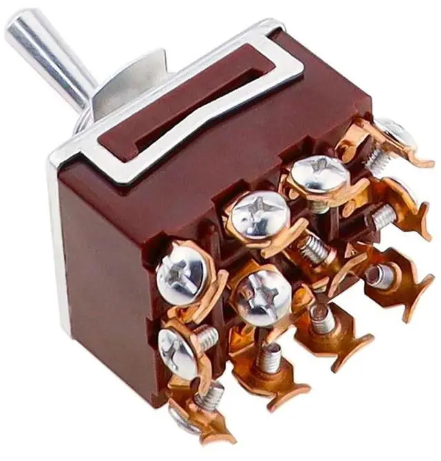 Main image of LIHUA 1PCS E-Ten 403 High-end Rocker Button Switch 12Pin ON-Off-ON Silver Contact Copper Pin 12mm 250V 15A Rocker Toggle Switch(E-Ten 403 ON-Off-ON)