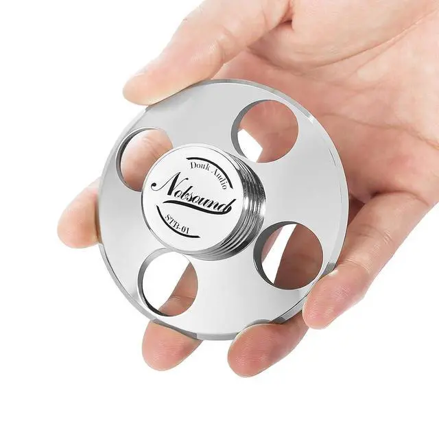 Alt view image 6 of 7 - STB-01 LP Vinyl Turntables Metal Disc Stabilizer Record Weight HiFi (Silver)