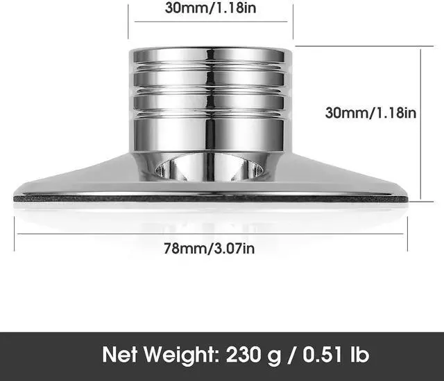 Alt view image 7 of 7 - STB-01 LP Vinyl Turntables Metal Disc Stabilizer Record Weight HiFi (Silver)