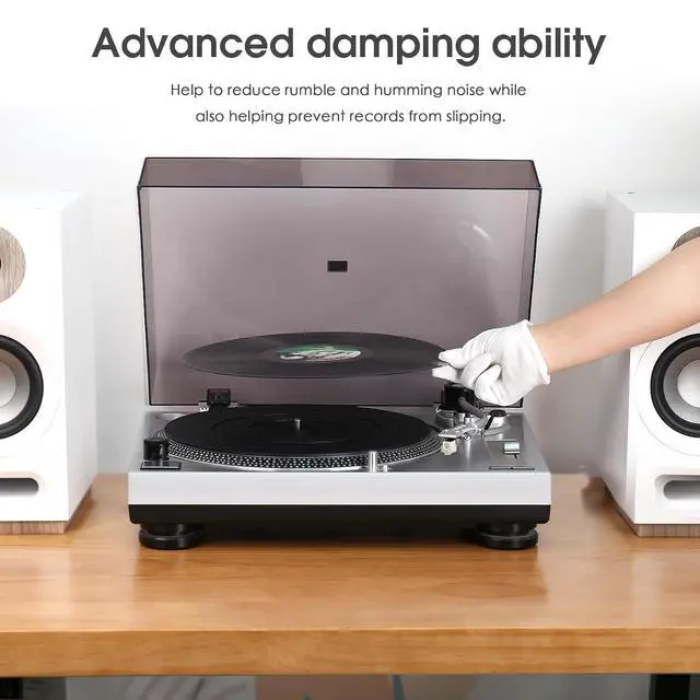Alt view image 5 of 7 - Turntable Slip Mat Anti Static Silicone/Cork Slipmat for Vinyl Record Player (Silicone Rubber)