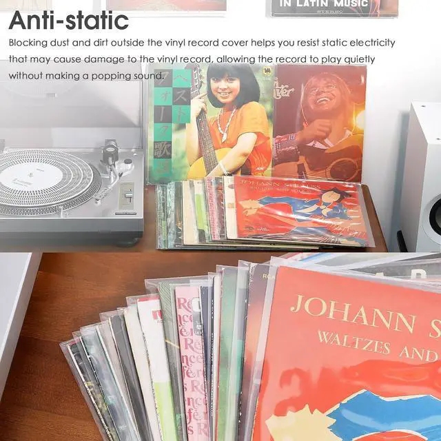 Alt view image 3 of 7 - 50PCS 12'' LP Vinyl Record Plastic Outer Sleeves Anti-Static Protection Covers