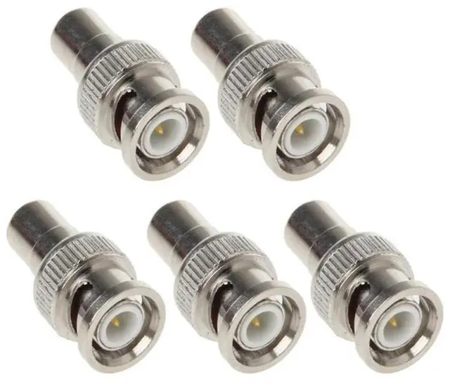 Main image of for 5X BNC Male to RCA Female Coaxial Connector Adapter for Surveillance Video