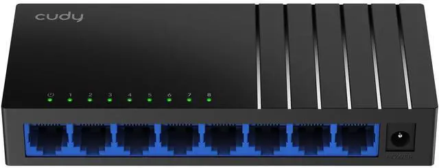Main image of GS108D 8 Port Gigabit Ethernet Network Switch,Ethernet Splitter - Desktop, Fanless, Traffic Optimization, Plug and Play