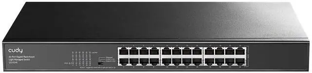 Main image of GS1024E 24 Port Light Smart Managed Gigabit Switch, Plug & Play, Sturdy Metal, Shielded Ports QoS, VLAN, IGMP LAG, Rack-Mountable Steel Case