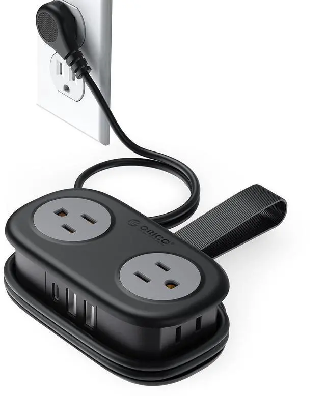 Main image of Cruise Approved Travel Power Strip, 4 Outlets 3 USB Ports (1 USB C) with 4FT Wrapped Short Extension Cord Small Power Strip, Compact for Hotel Travel Essentials ETL Listed-AP3