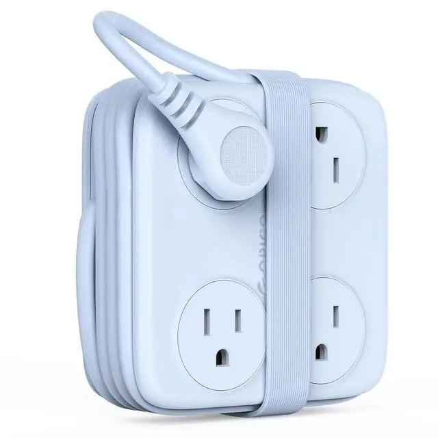 Main image of 5 Ft Extension Cord with 3 USB Ports, Power Strip for Desktop, 4 Side Outlet Extender(8 AC) & Flat Plug, 11 in 1 Charging Station for Home/Office/Dorm - AP3 PRO