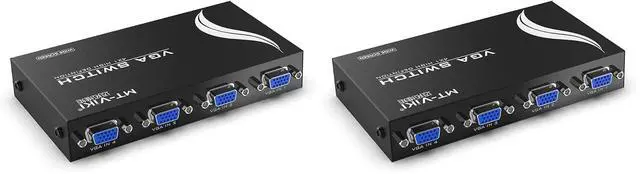 Main image of 4 Port VGA Switch Video Selector Switcher Box (4 Input 1 Output) (Pack of 2)