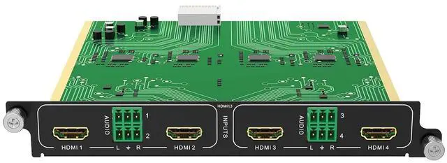 Main image of 1080P@60Hz HDMI Input Card 4 Port (1-Card 4-Port) for Modular Matrix Switcher Video Wall Controller w/Audio Input, EDID, Seamless Switching