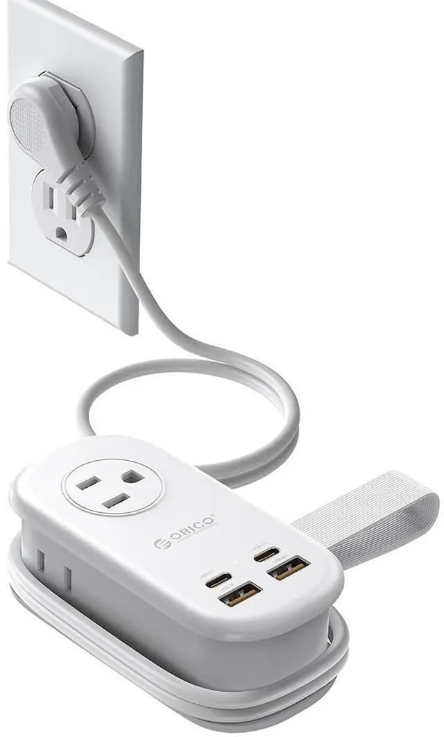 Main image of Travel Power Strip, 65W GaN Charging Station with 3 Outlets & 4 USB Ports (2 USB C), 4FT Flat Plug Extension Cord with Wraparound Design, Compact USB C Charger for Cruise Home Office Dorm Laptop