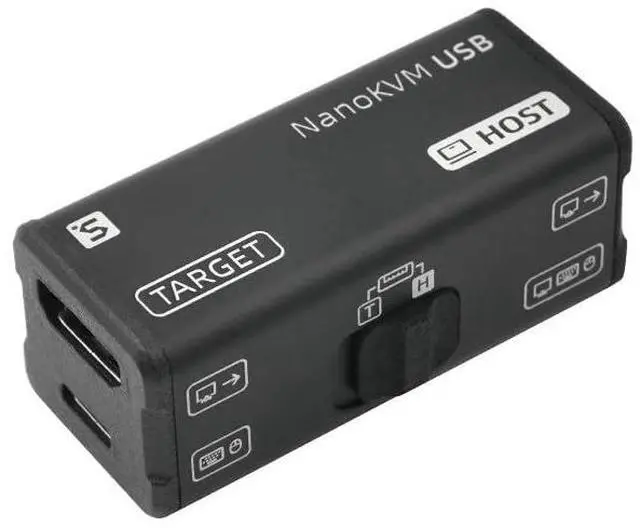 Main image of Sipeed NanoKVM-USB, 4K KVM, Finger-Sized, for Servers/SBCs, Convenient Operation and Maintenance/Tools for Multi-Device Collaboration, USB-KVM (Black)