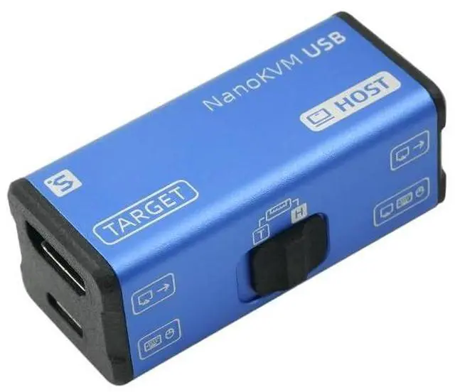 Main image of Sipeed NanoKVM-USB, 4K KVM, Finger-Sized, for Servers/SBCs, Convenient Operation and Maintenance/Tools for Multi-Device Collaboration, USB-KVM (Blue,KVM-USB)