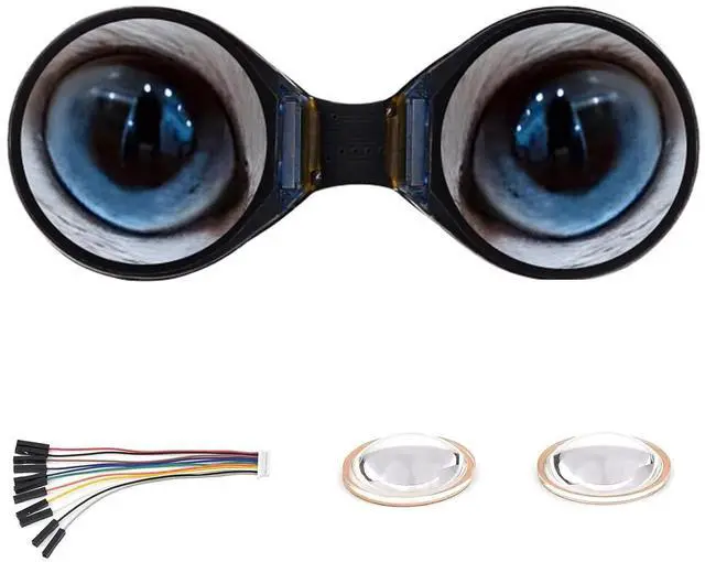 Main image of 0.71" Dual Eye Round LCD Display, 160x160 Resolution, SPI Interface, 65K Colors, Ideal for Creative Projects, Wearables, and Embedded Systems, Single Board Computer (1 PCS)