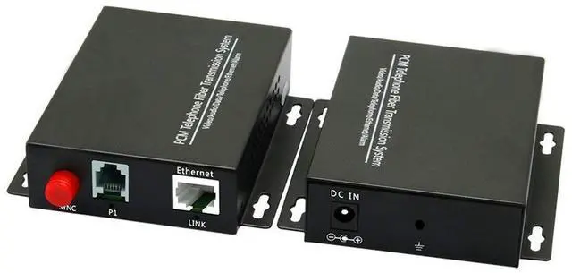Main image of 1Pair 1 Channel PCM Voice Telephone Fiber Optical Media Converters Extender Adapter Single Mode FC Fiber Optic Port Caller ID FAX with 10/100M Ethernet