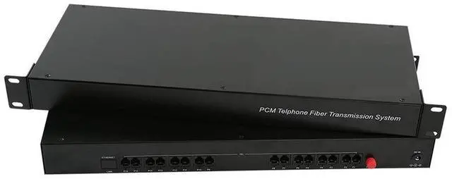 Main image of 1Pair 16 Channel PCM Voice Telephone Fiber Optical Media Converters Extender Adapter Single Mode FC Fiber Optic Port Caller ID FAX