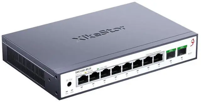 Main image of 10 Port 2.5G Unmanaged Ethernet Switch,2x10G SFP+, 8×2.5 RJ45 Gigabit Network Switch, Robust Home Network Switch,Surpassing Basic Ethernet Splitter, Plug & Play, Desktop/Wall-Mount