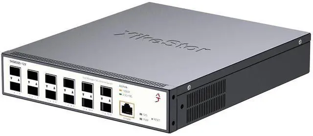Main image of 12 Port 10G L3 Managed Switch, 10Gb Network Switch with 12×SFP+ Ports, Supported DHCP/OSPF/BGP/RIP/VLAN/ACL/LACP/IGMP, Metal Housing, Desktop/19 Rack-Mount