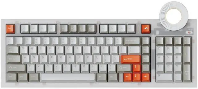 Main image of ATM 98 Wireless Custom Mechanical Keyboard, HiFi Silent Gasket Mount Keyboard with Smart Knob, Full Size Tri-Mode Creamy Keyboard, Hot-swap, CNC Aluminum, Programmable RGB - Frost Whisper