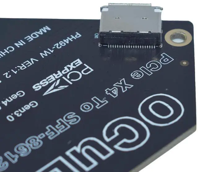 Alt view image 4 of 6 - PCIe 4.0 x4 to Oculink External SFF-8612 Adapter Card for eGPU Dock Mimi Pc
