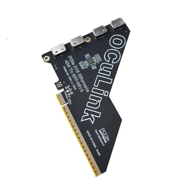 Alt view image 5 of 6 - Gen4 PCIe to Oculink SFF-8612 Adapter SFF-8611 External Graphics Card for GPU Dock, eGPU, NVMe SSD (PCIe x16 to Oculink)