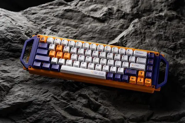 Alt view image 4 of 6 - Mecha 65 Wireless Custom Mechanical Gaming Keyboard, 68-Key Low Latency Esports Tri-Mode 2.4G Bluetooth Wired, Hot-Swap Switch, High-End RGB Gaming Accessories for PC & Mac, Strike Yellow