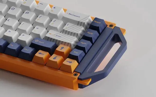 Alt view image 3 of 6 - Mecha 65 Wireless Custom Mechanical Gaming Keyboard, 68-Key Low Latency Esports Tri-Mode 2.4G Bluetooth Wired, Hot-Swap Switch, High-End RGB Gaming Accessories for PC & Mac, Strike Yellow