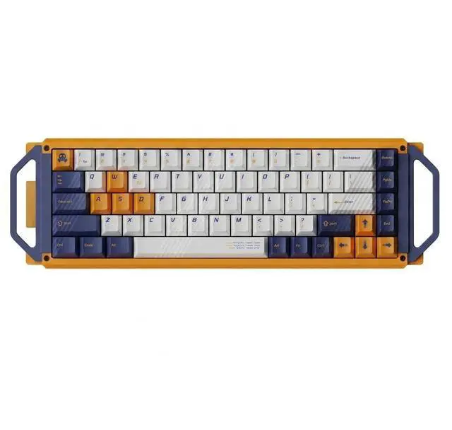 Main image of Mecha 65 Wireless Custom Mechanical Gaming Keyboard, 68-Key Low Latency Esports Tri-Mode 2.4G Bluetooth Wired, Hot-Swap Switch, High-End RGB Gaming Accessories for PC & Mac, Strike Yellow