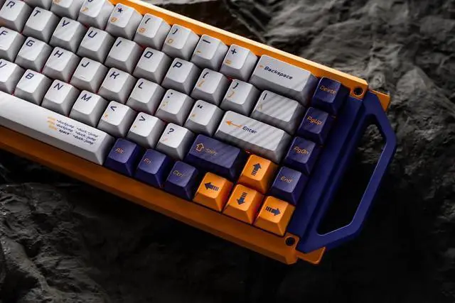 Alt view image 6 of 6 - Mecha 65 Wireless Custom Mechanical Gaming Keyboard, 68-Key Low Latency Esports Tri-Mode 2.4G Bluetooth Wired, Hot-Swap Switch, High-End RGB Gaming Accessories for PC & Mac, Strike Yellow