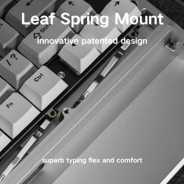 Alt view image 4 of 6 - Black Diamond 75 v2 RGB Wireless Mechanical Gaming Keyboard, 2.4G 2ms Latency, Tri-Mode Connection, Leaf Spring Mount, Custom Internals, Hotswapable Switch