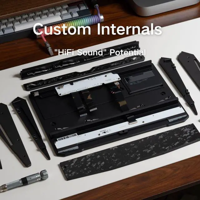 Alt view image 6 of 6 - Black Diamond 75 v2 RGB Wireless Mechanical Gaming Keyboard, 2.4G 2ms Latency, Tri-Mode Connection, Leaf Spring Mount, Custom Internals, Hotswapable Switch