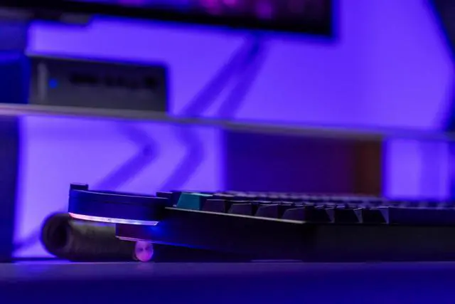 Alt view image 4 of 7 - Battleye 74.5 RT HE Magnetic Wired Gaming Keyboard with Mechanical Feel Full Metal Aluminum with Touch Screen and Rapid 4-Mode Switching RGB Lighting & Gaming Accessories - Starlight Reaper