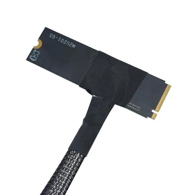Alt view image 5 of 5 - PCIe 5.0 M.2 to U.2 Adapter, M.2 to SFF-8639 U.2 NVMe SSD Cable with 15Pin Power, Top Side Exit, 1.6ft (50cm)