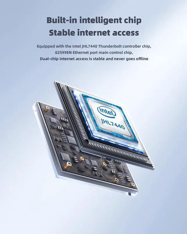 Alt view image 2 of 7 - USB C to 10Gbps Fiber Network Adaptor, Type-C to SFP+ 10Gigabit Ethernet Adapter, Thunderbolt 3/4 with Intel JHL7440 & 82599EN, Built-in Cooling Fan, for MacBook, Laptop Converter
